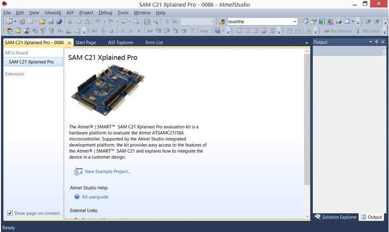 SAMC21 Xplained Pro Atmel Studio 6.2