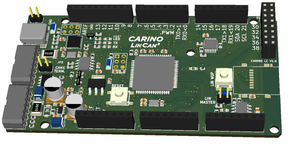 CARINO LC - Arduino compatible CAR hacking platform with CAN and LIN connectivity
